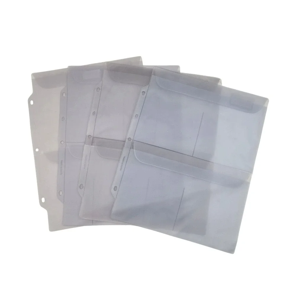 Creative Memories 4 Pack Clear Plastic 3 Ring Binder Pocket Inserts Double Sided